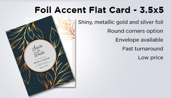 Foil Accent Flat Card - 3.5x5