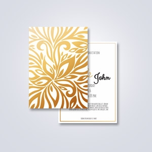 Foil Accent Flat Card - 3x4