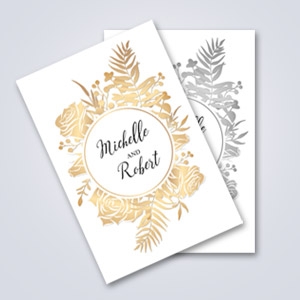Foil Accent Flat Card - 4.25x6