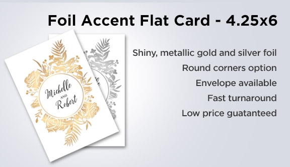 Foil Accent Flat Card - 4.25x6