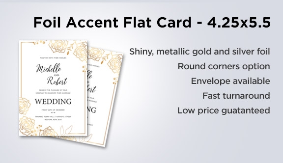 Foil Accent Flat Card - 4.25x5.5