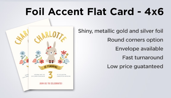 Foil Accent Flat Card - 4x6