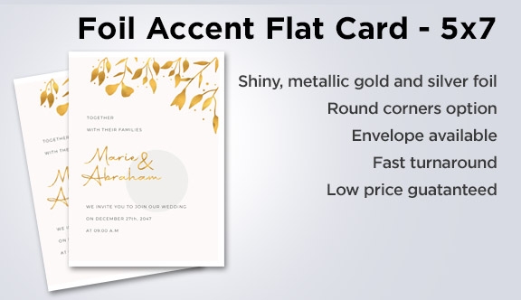 Foil Accent Flat Card - 5x7