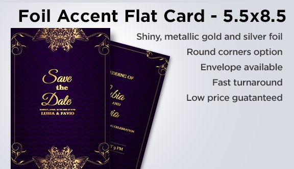 Foil Accent Flat Card - 5.5x8.5