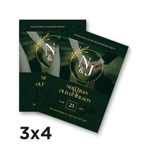Soft Touch Flat Card - 3x4
