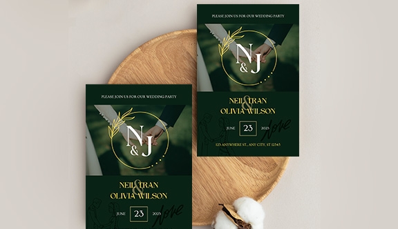 Soft Touch Flat Card - 3x4