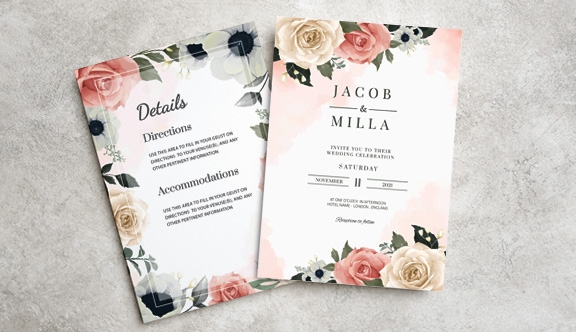 Soft Touch Flat Card - 4.25x5.5