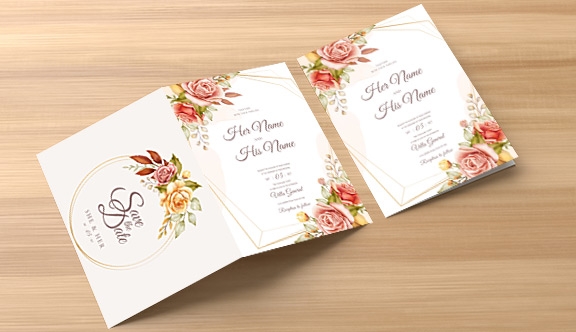Soft Touch Folded Card - 3.5x5
