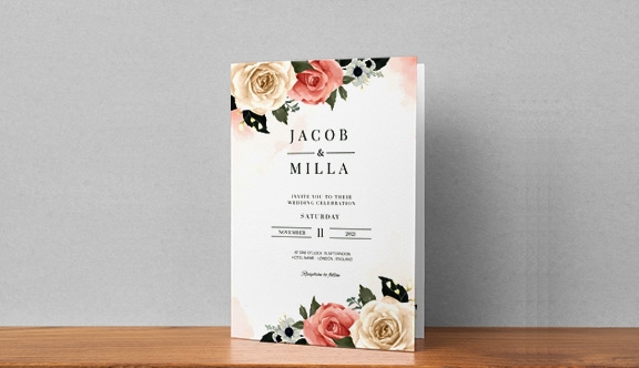 Soft Touch Folded Card - 4.25x5.5