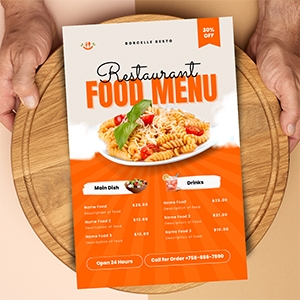 Flat Paper Menu - 5.5x8.5