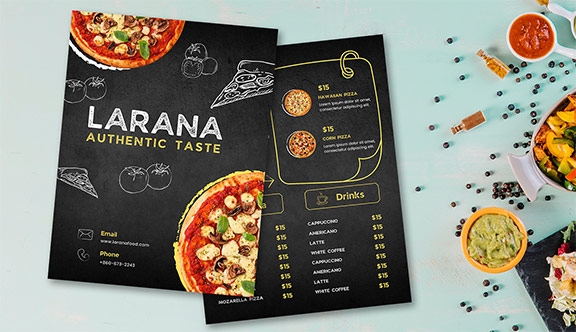 Flat Paper Menu - 8.5x11