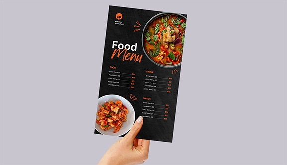 Flat Paper Menu - 8.5x14