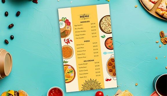 Laminated Menu - 8.5x14