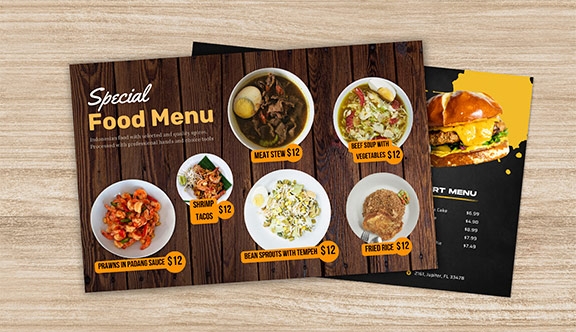 Laminated Menu - 11x17