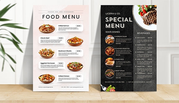 Flat Paper Menu - 11x17