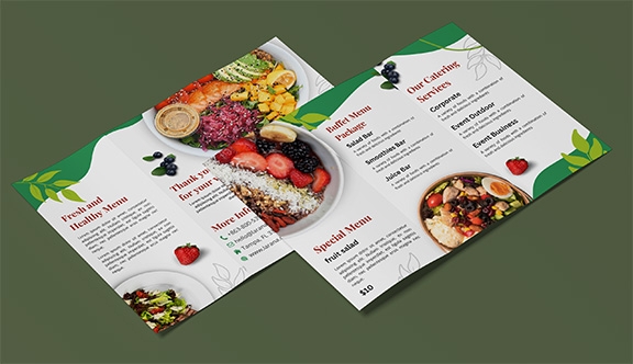 Tri-fold Paper Menu - 14x8.5