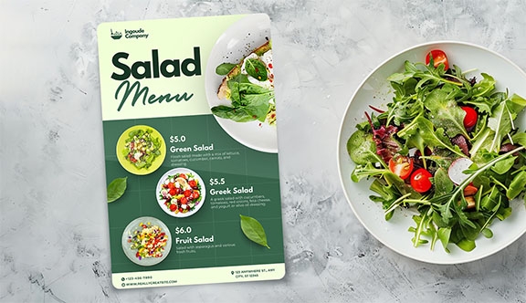 Plastic Menu 11x17 inch