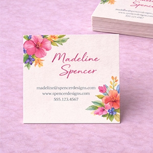 Linen Square Business Card 2x2