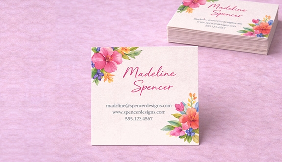 Linen Square Business Card 2x2