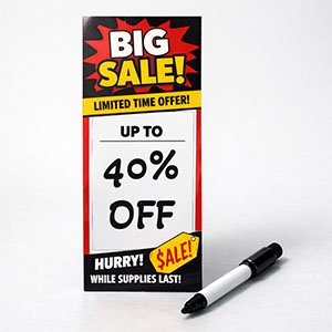 Dry Erase Card - One Third Page (3.5x8.5)