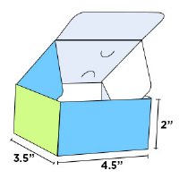 Box - 4.5 "L x 3.5"W x 2"H with Tab