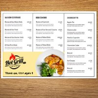 Take Out Menu - 11x17