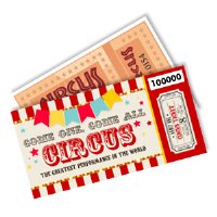 Event Tickets (No Perforated Stubs)