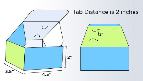 Box - 4.5 "L x 3.5"W x 2"H with Tab