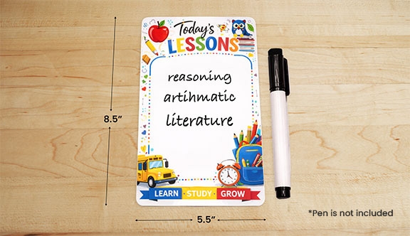 Dry Erase Card - Half Page (5.5x8.5)