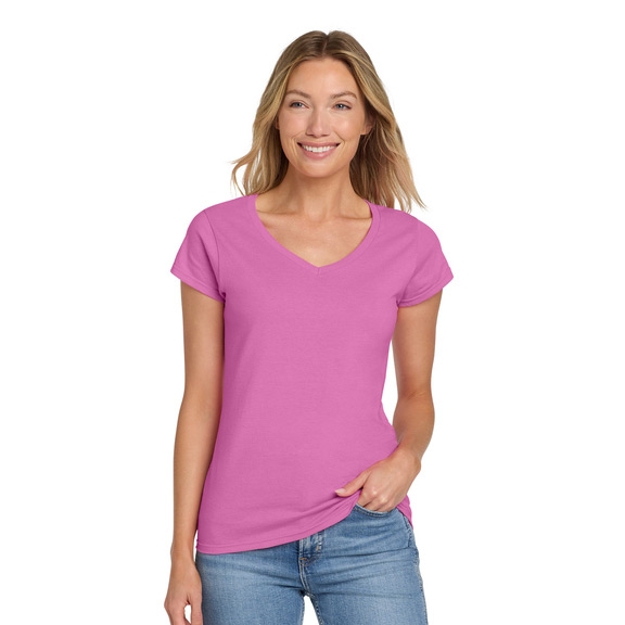 Gildan Softstyle Womens Fit V-Neck T-Shirt (64V00L)