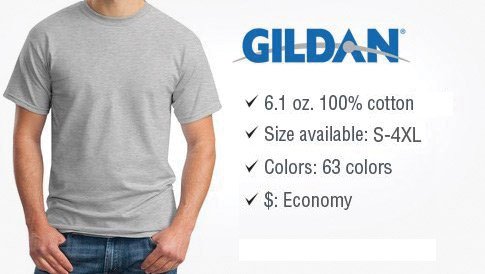 Gildan Ultra Cotton, 6.1 oz, 100 