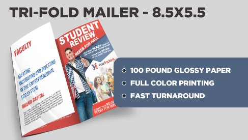tri fold direct mail postcard 8 5x16 5 to 8 5x5 5 direct mail