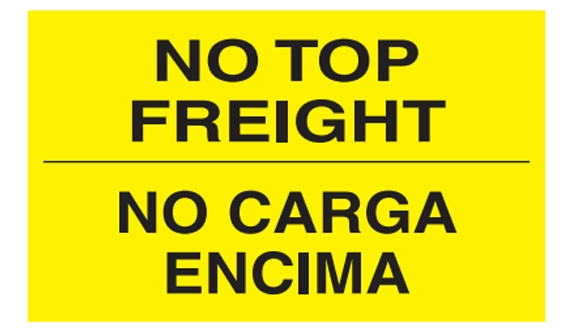 No Top Freight / Bilingual Labels (Spanish) - 3x5