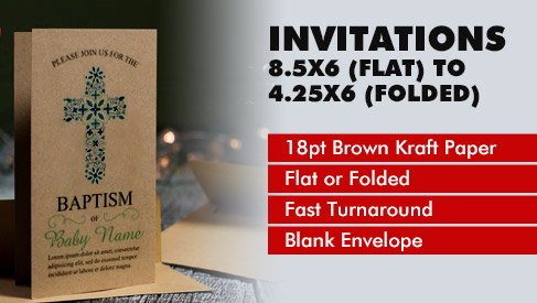 Kraft Paper Folded Card - 8.5x6 (Flat) to 4.25x6 (Folded)