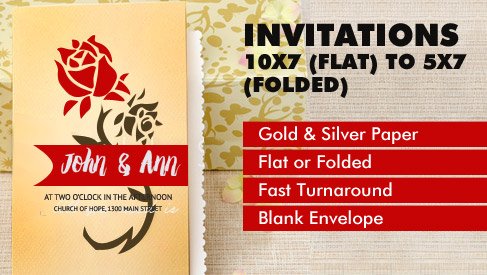 Metallic Paper Folded Card - 10x7 (Flat) to 5x7 (Folded)