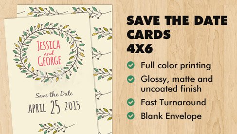 Save The Date Card 4x6 Cards Printpapa Be The First One To Review