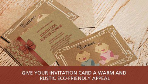 Kraft Paper Flat Card 5x7 Flat Kraft Invitations