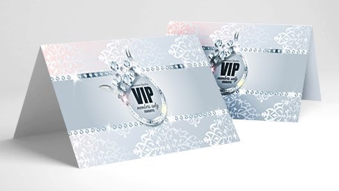 Silver Foil Invitation, Flat Card 5x7, Radiant White Cardstock