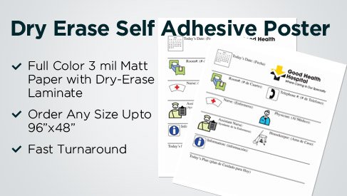 Dry Erase Adhesive Poster