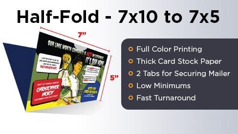 Half-Fold Mailer - 7x10 to 7x5