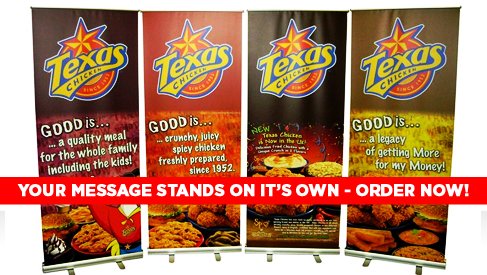 Have lot of message, then setup a array of Banner Stands