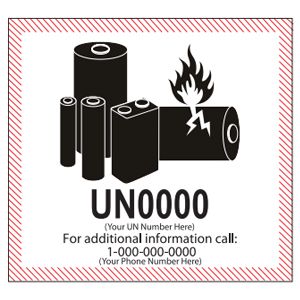 Lithium Battery Labels - 5x5