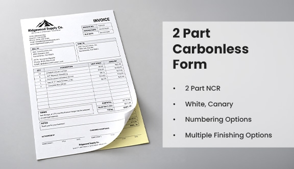 2 Part Carbonless Form - Legal