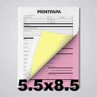 3 Part Carbonless Form - Half Page