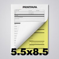 2 Part Carbonless Form - Half Page