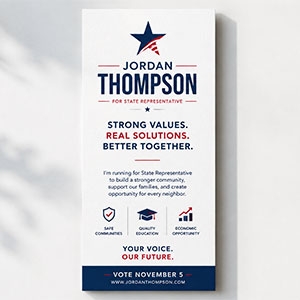 Political Palm Card - 4x9