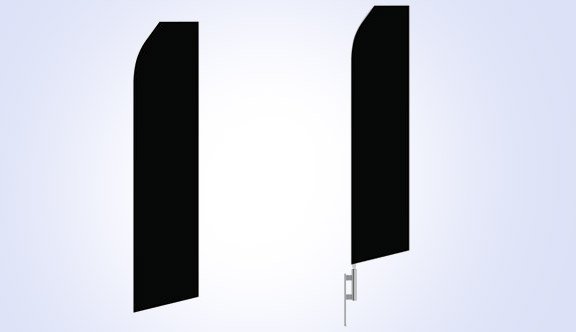 Black Stock Flag - 16ft