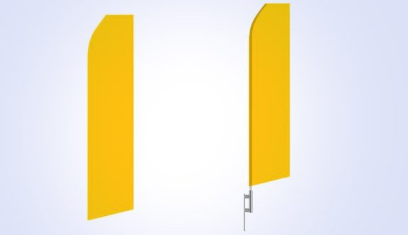 Yellow Stock Flag - 16ft