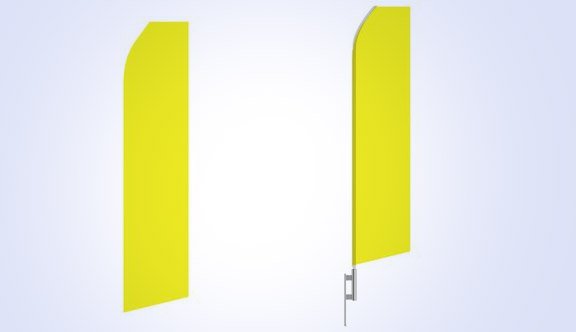 Neon Yellow Stock Flag - 16ft