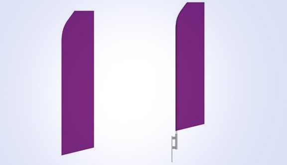 Purple Stock Flag - 16ft